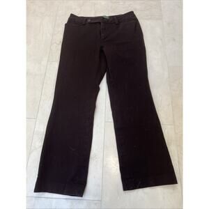 Lauren Ralph Lauren Sz 8P Brown Pants 8 Petite Women Adelle Cotton Brown